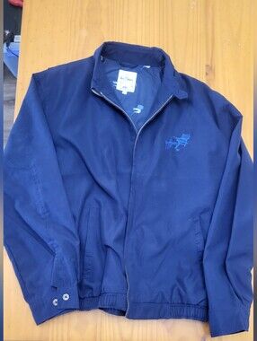 Guy Harvey Men's Navy Blue Zip-Front Windbreaker Jacket